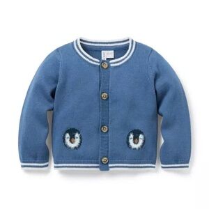 Janie and Jack Blue Penguin Sweater